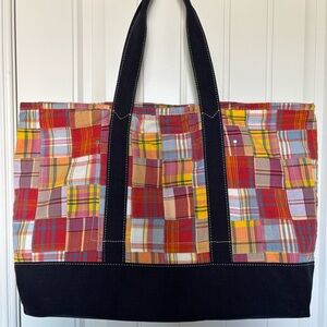 J. Crew Madras Patchwork Tote